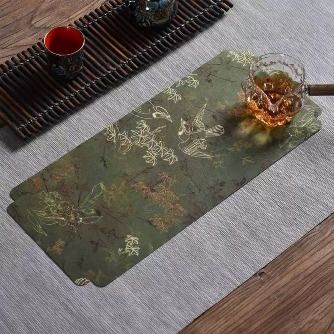 Cloud Silk Double - Sided Brocade Tea Mat (Water - Resist Edition) - Tea and Whisk