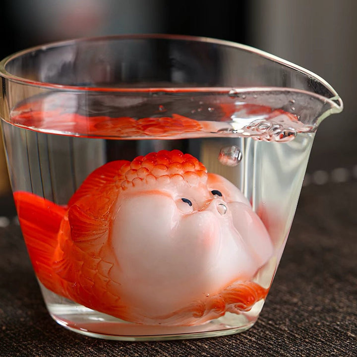 Color-Changing Bubble Goldfish Tea Pet - Tea and Whisk