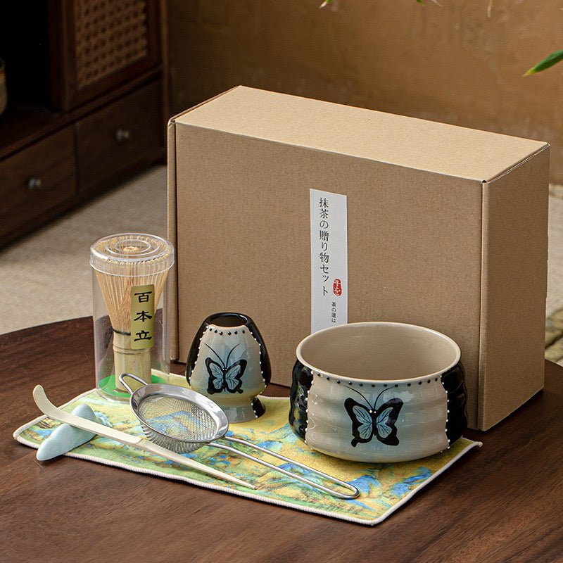 Complete Ceremonial Matcha Kit With Top - Grade Ceremonial Matcha - Tea and Whisk