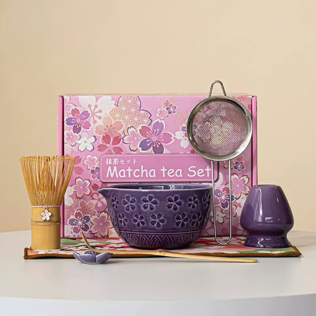 Complete Ceremonial Matcha Kit With Top - Grade Ceremonial Matcha - Tea and Whisk