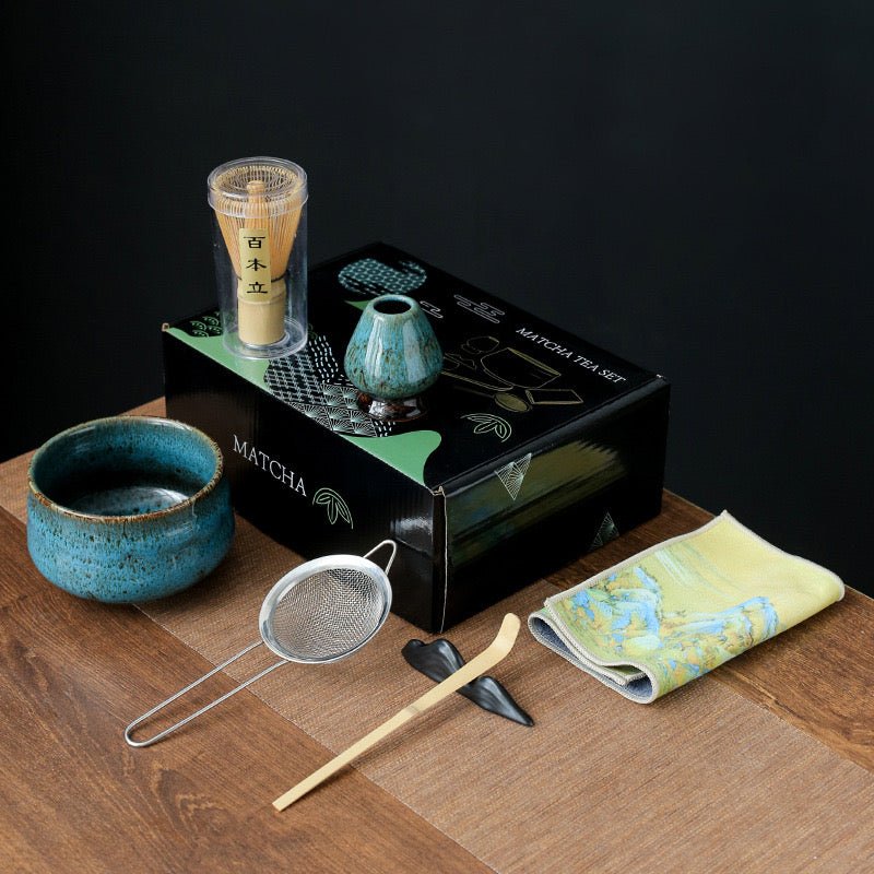 Complete Ceremonial Matcha Kit With Top - Grade Ceremonial Matcha - Tea and Whisk