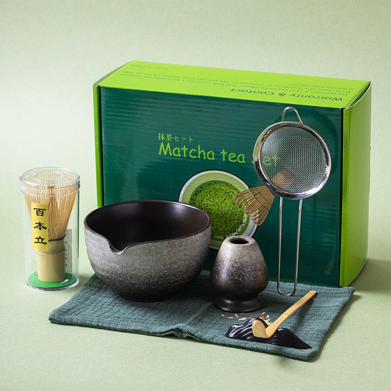 Complete Ceremonial Matcha Kit With Top - Grade Ceremonial Matcha - Tea and Whisk
