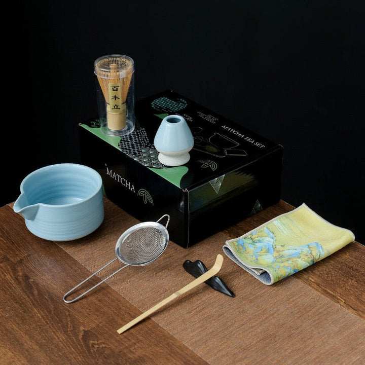 Complete Ceremonial Matcha Kit With Top - Grade Ceremonial Matcha - Tea and Whisk