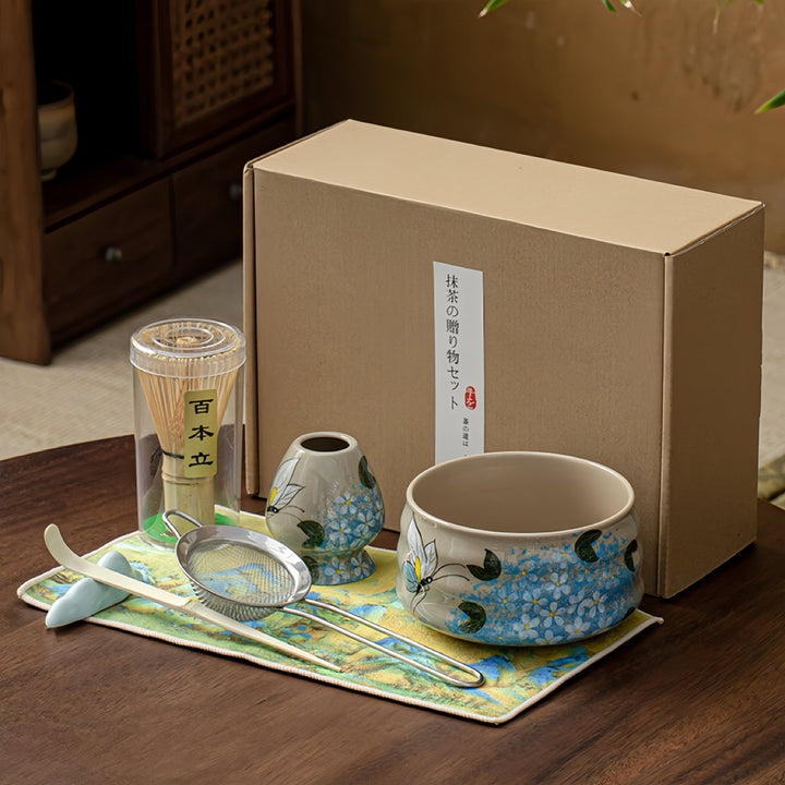 Complete Ceremonial Matcha Kit With Top - Grade Ceremonial Matcha - Tea and Whisk