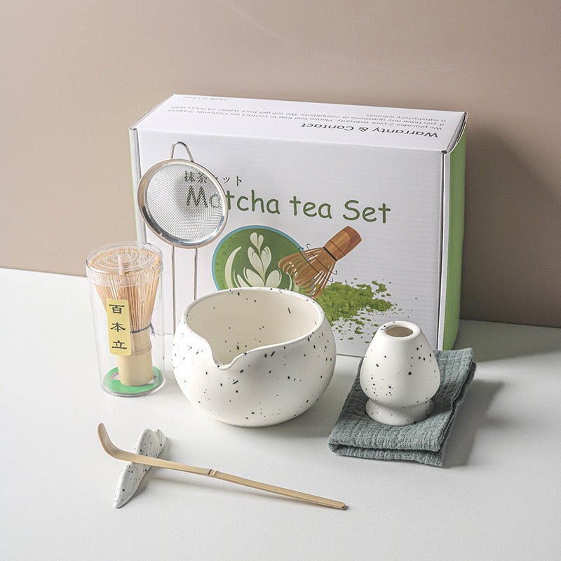 Complete Ceremonial Matcha Kit With Top - Grade Ceremonial Matcha - Tea and Whisk