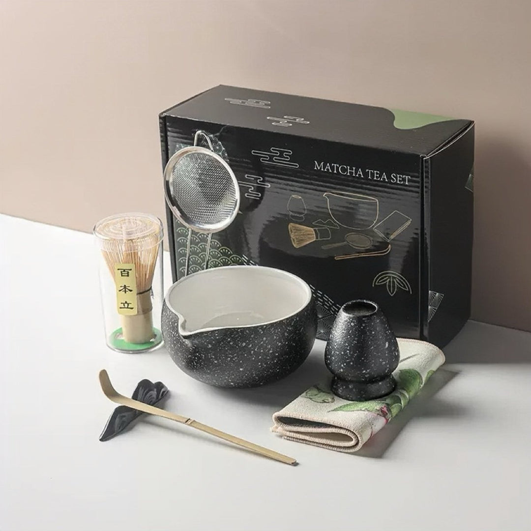 Complete Ceremonial Matcha Kit With Top - Grade Ceremonial Matcha - Tea and Whisk