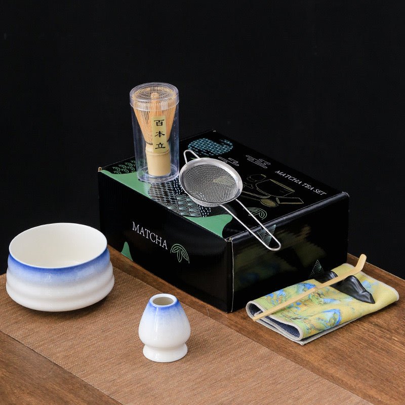 Complete Ceremonial Matcha Kit With Top - Grade Ceremonial Matcha - Tea and Whisk