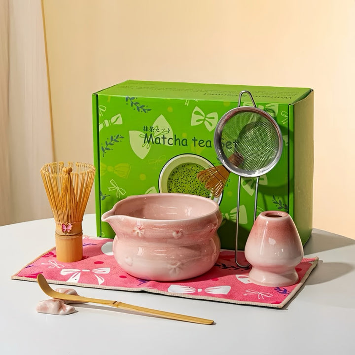 Complete Ceremonial Matcha Kit With Top - Grade Ceremonial Matcha - Tea and Whisk