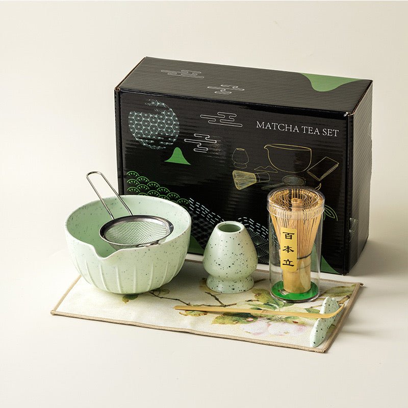 Complete Ceremonial Matcha Kit With Top - Grade Ceremonial Matcha - Tea and Whisk