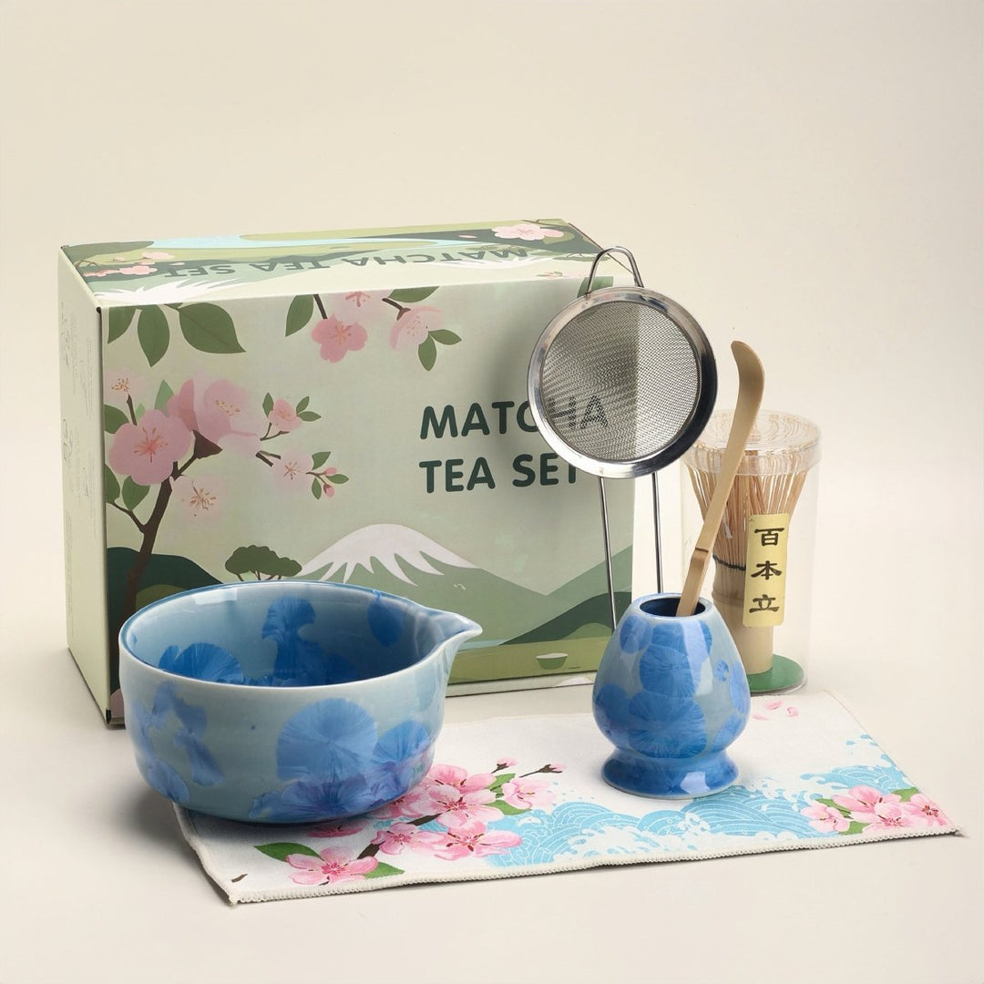 Complete Ceremonial Matcha Kit With Top - Grade Ceremonial Matcha - Tea and Whisk