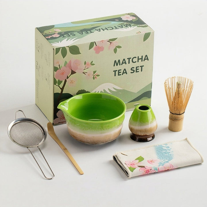 Complete Ceremonial Matcha Kit With Top - Grade Ceremonial Matcha - Tea and Whisk