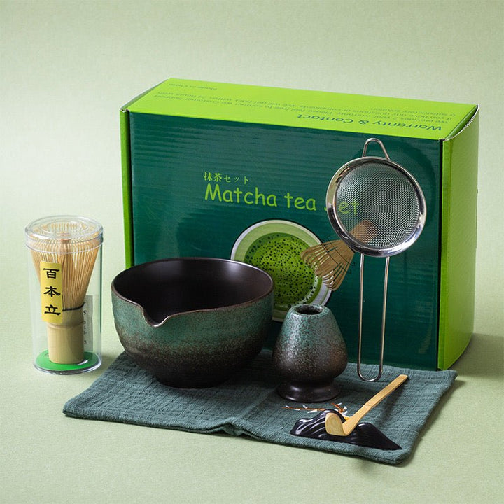 Complete Ceremonial Matcha Kit With Top - Grade Ceremonial Matcha - Tea and Whisk