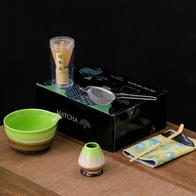 Complete Ceremonial Matcha Kit With Top - Grade Ceremonial Matcha - Tea and Whisk