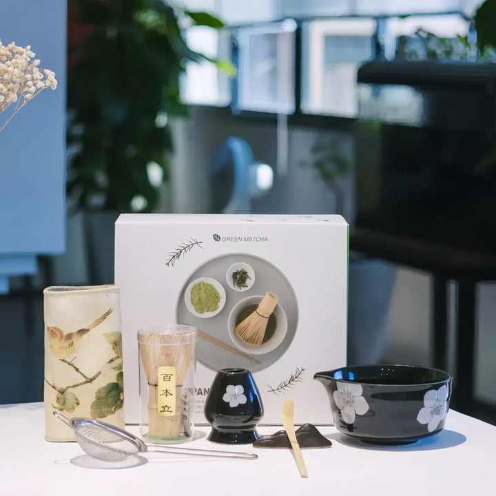 Complete Ceremonial Matcha Kit With Top - Grade Ceremonial Matcha - Tea and Whisk