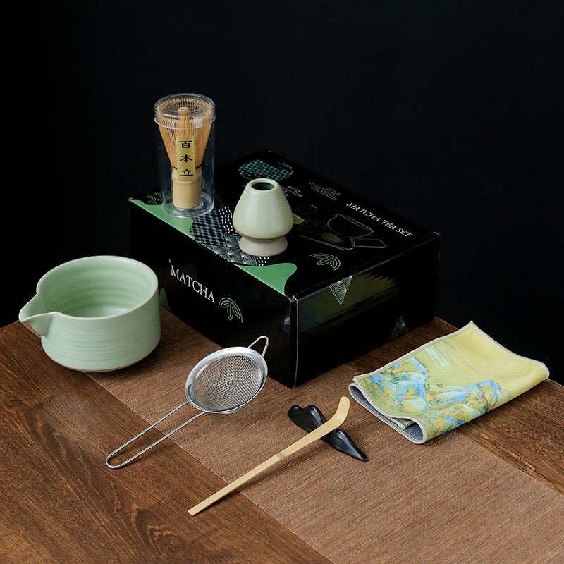 Complete Ceremonial Matcha Kit With Top - Grade Ceremonial Matcha - Tea and Whisk