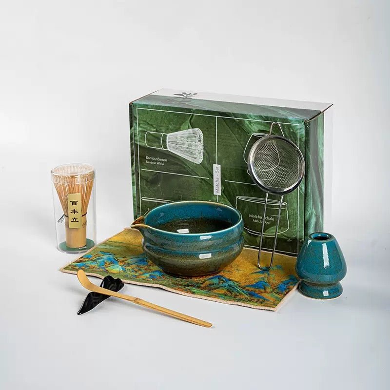 Complete Ceremonial Matcha Kit With Top - Grade Ceremonial Matcha - Tea and Whisk
