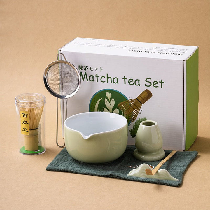 Complete Ceremonial Matcha Kit With Top - Grade Ceremonial Matcha - Tea and Whisk