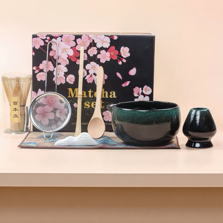 Complete Ceremonial Matcha Kit With Top - Grade Ceremonial Matcha - Tea and Whisk