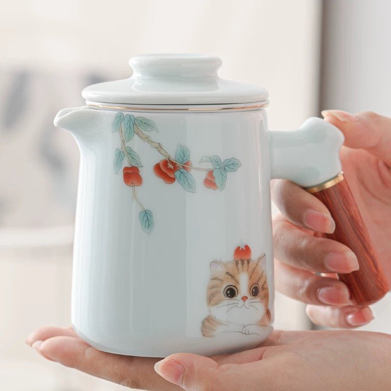 Cute Cat Ez - brew Travel Tea Set - Tea and Whisk