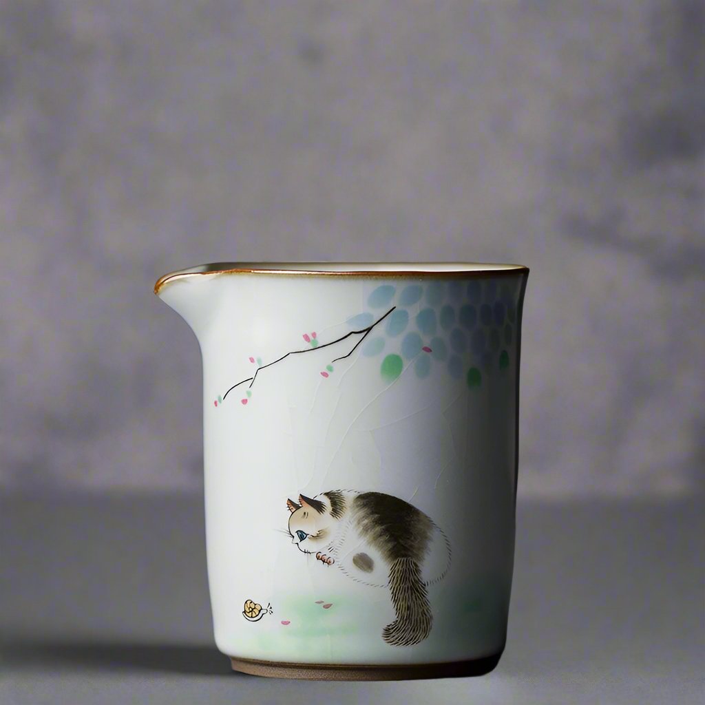 Cute Cat Ice Crackle Fairness Cup / Tea Pitcher - Tea and Whisk