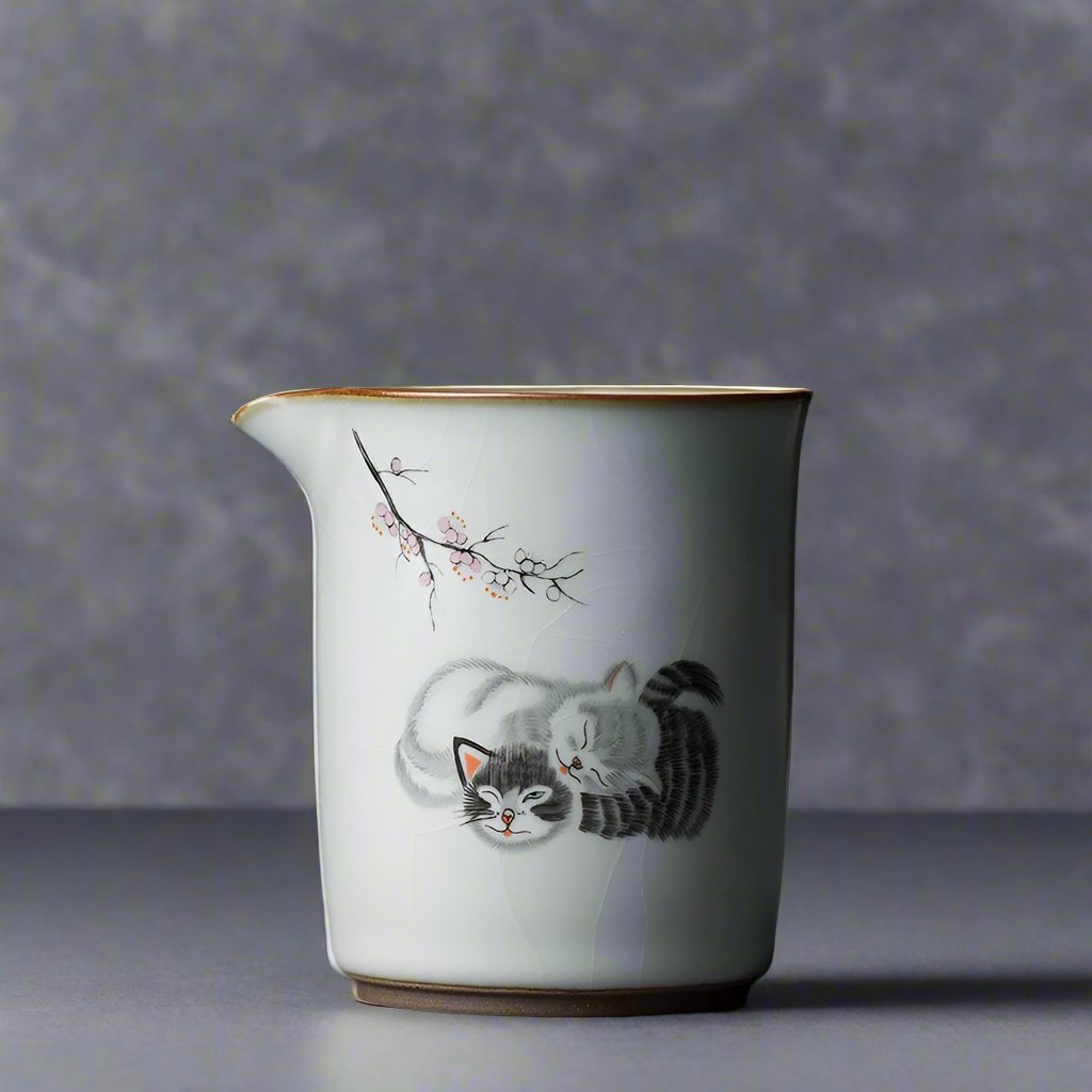 Cute Cat Ice Crackle Fairness Cup / Tea Pitcher - Tea and Whisk