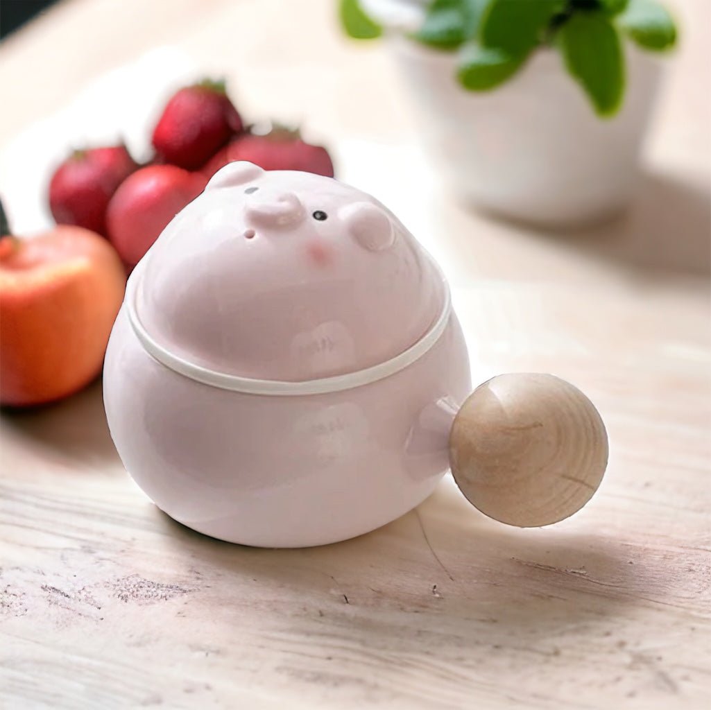 Cute Pig Office Travel Tea Set - Tea and Whisk