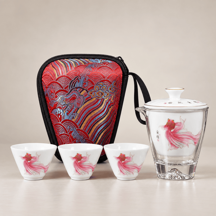 Cute Rabbits Ez Pouring Travel Tea Set - Tea and Whisk