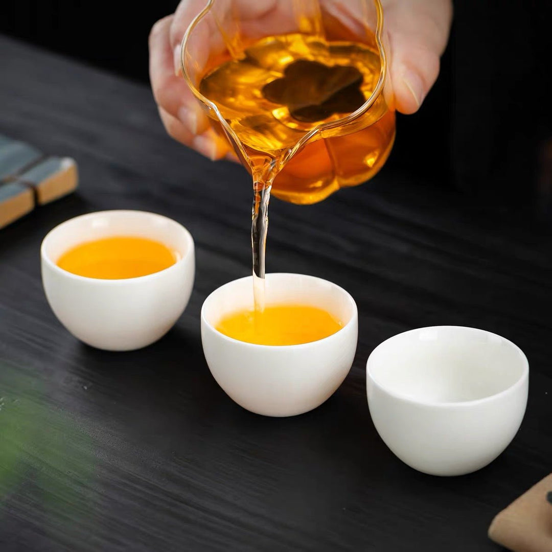 Daily White Porcelain Gongfu Teacup - Tea and Whisk