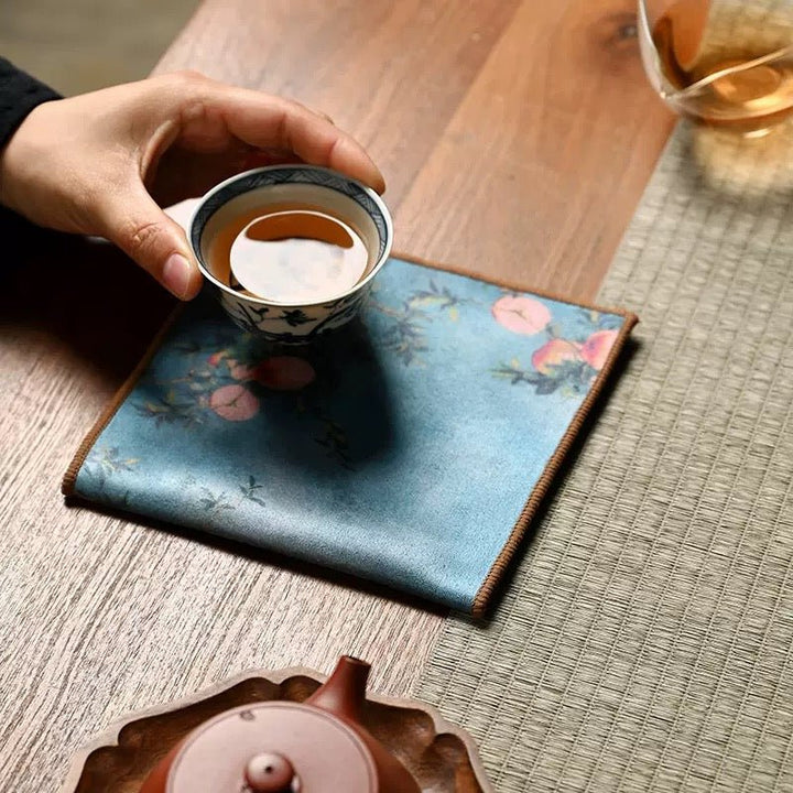 Decorative Double-Sided Tea Towel - Tea and Whisk
