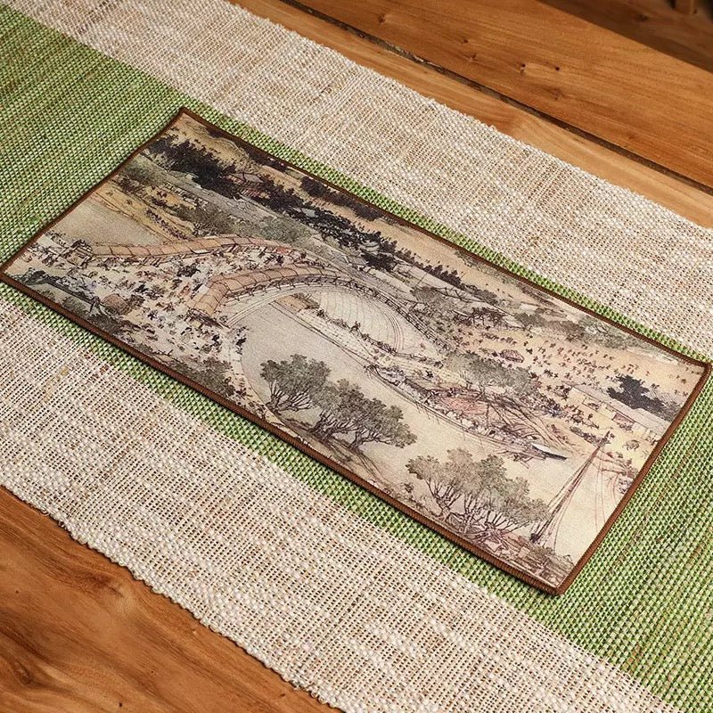 Decorative Double-Sided Tea Towel - Tea and Whisk