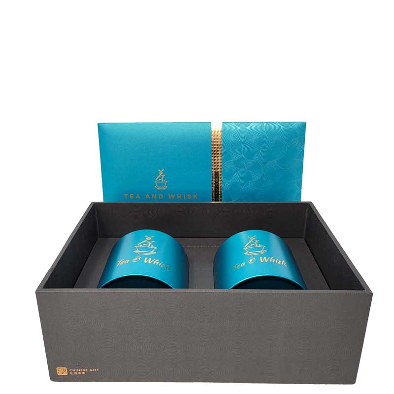 Decorative Tea Canister Gift Box with Premium Taiwanese Black Tea - Tea and Whisk