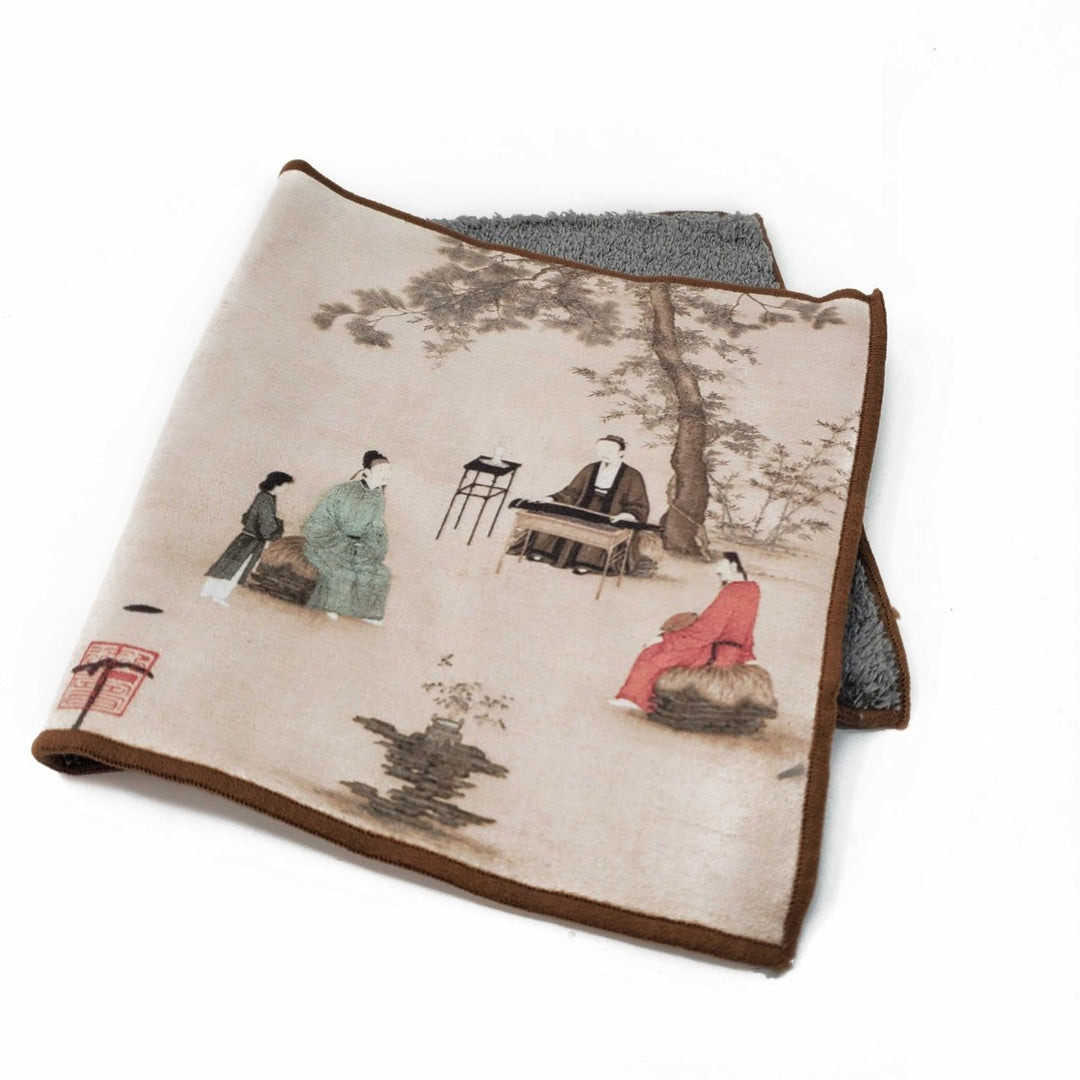 Decorative Tea Towel (Ancient Painting) - Tea and Whisk