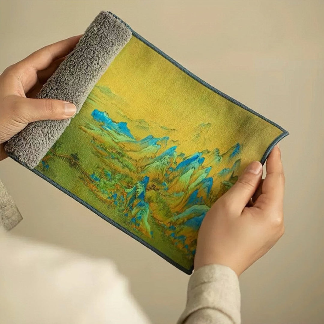 Decorative Tea Towel (Ancient Painting) - Tea and Whisk