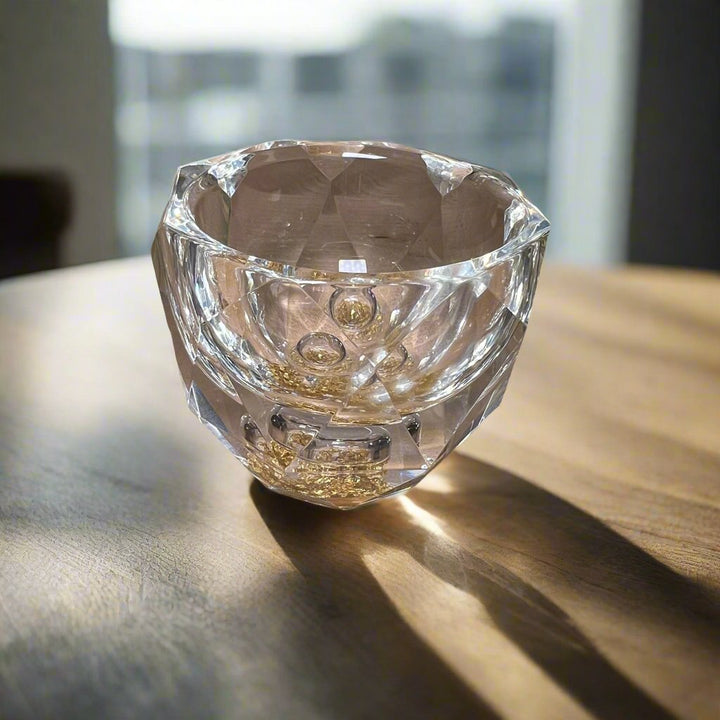 Designer Diamond - cut Glass Gaiwan - Tea and Whisk