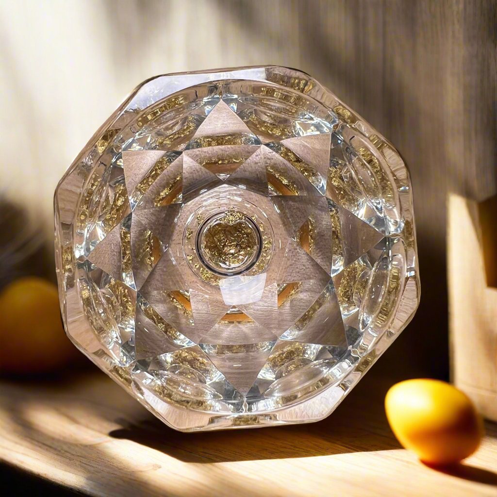 Designer Diamond - cut Glass Gaiwan - Tea and Whisk