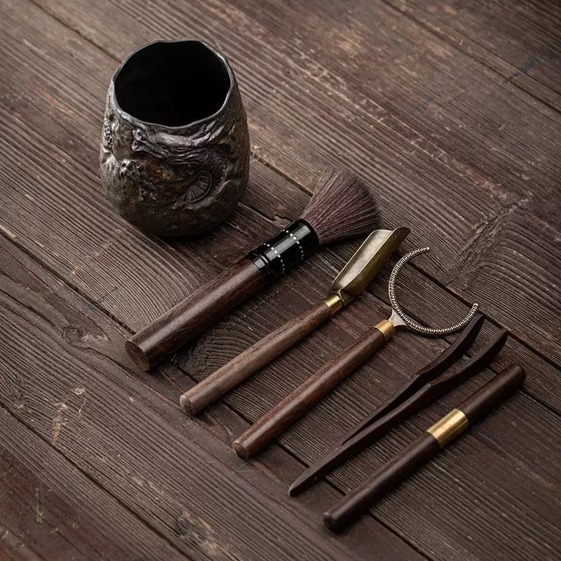 Dragon Forge Gongfu Tea Ceremony Tools Set - Tea and Whisk