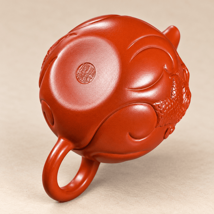 Dragon & Koi Fortune -Handcrafted Yixing Zhuni Fairness Cup - Tea and Whisk