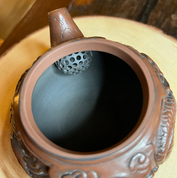 Dragon & Phoenix Harmony- Master Handmade Jianshui Teapot - Tea and Whisk
