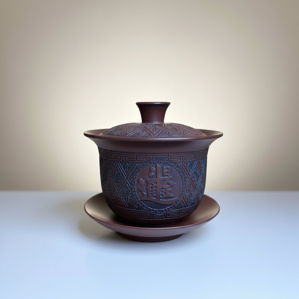 Dynasty Emblem - Jianshui Handcrafted Traditional Gaiwan - Tea and Whisk
