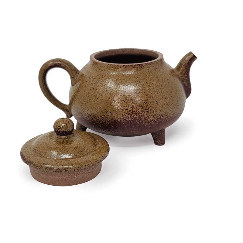 Elegant Wood - fired Teapot - Tea and Whisk