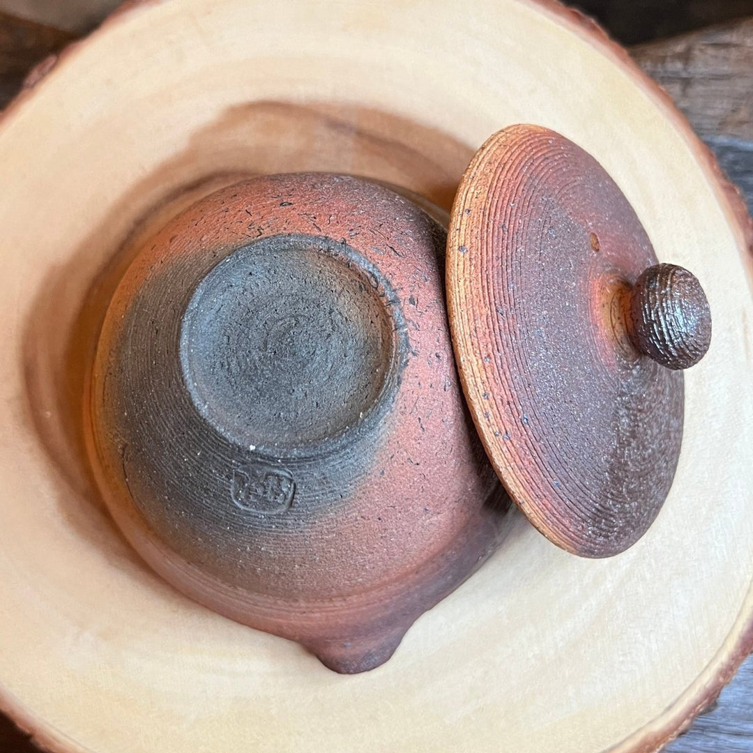 Ember Earth - Large Japanese Handmade Shigayaki Hobin Shiboridashi - Tea and Whisk