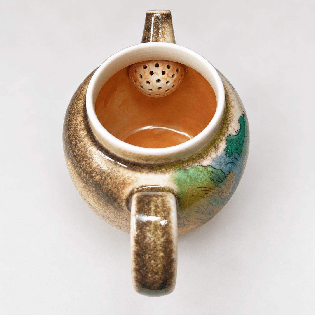 Emerald Mountains - Handcrafted Jingdezhen Teapot 130ml - Tea and Whisk