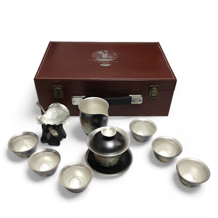 Eternal blossom silver - lined tea set - Tea and Whisk