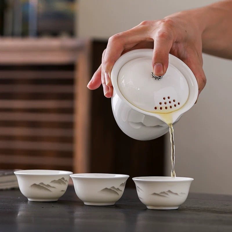 Ethereal Mountain Ez Pouring Travel Tea Set - Tea and Whisk