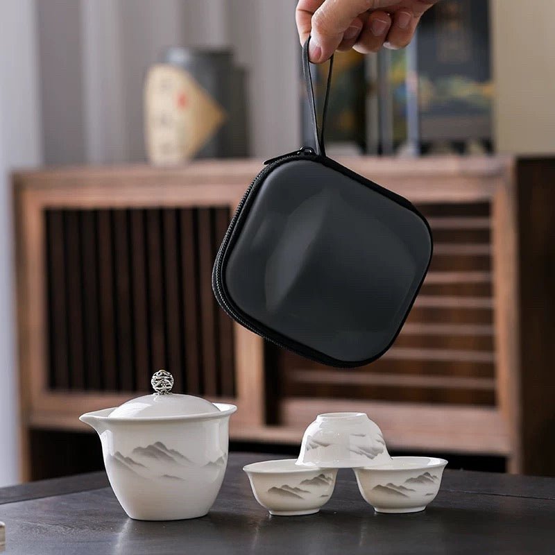 Ethereal Mountain Ez Pouring Travel Tea Set - Tea and Whisk