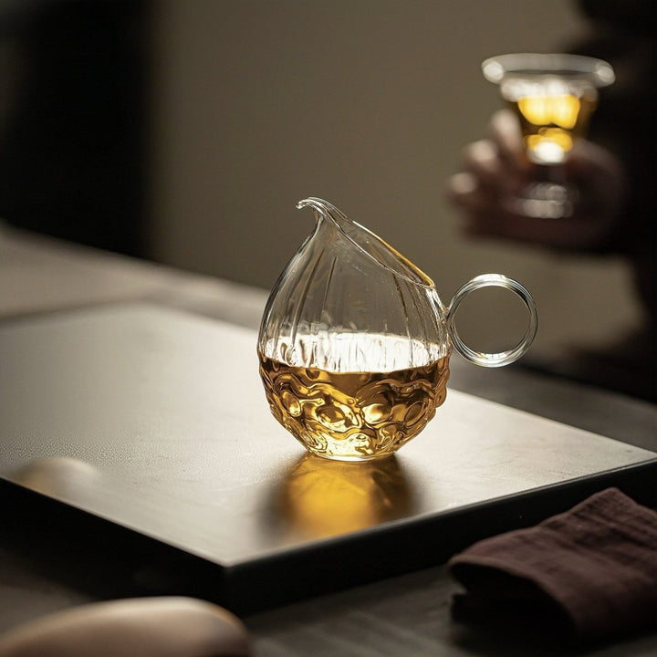 Flowing Wave - Glass Fairness Cup / Tea Pitcher - Tea and Whisk