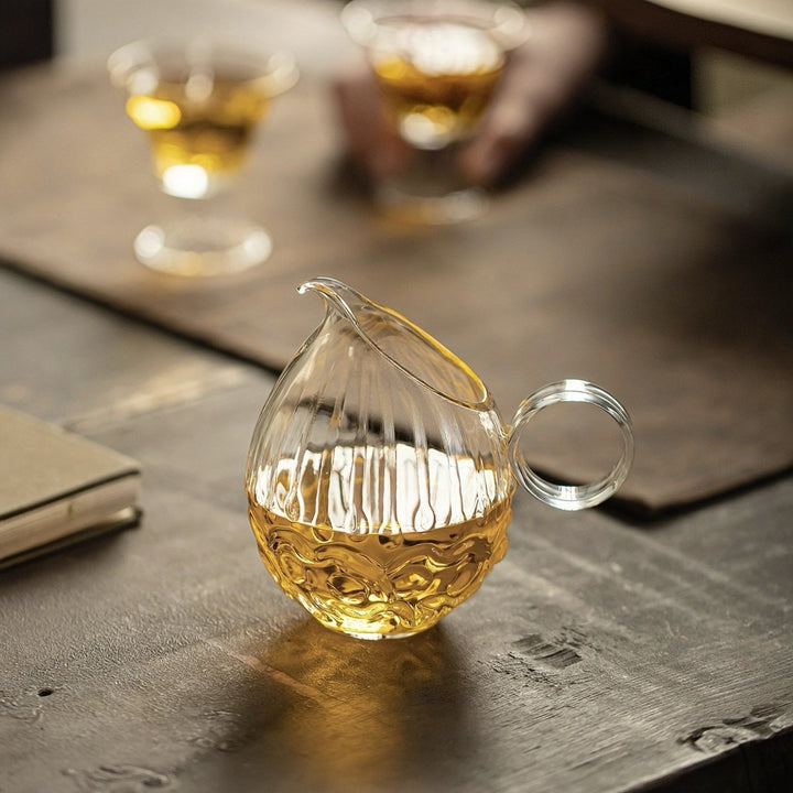 Flowing Wave - Glass Fairness Cup / Tea Pitcher - Tea and Whisk