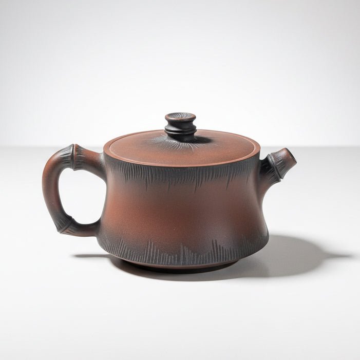 Fortune Bamboo - Jianshui Master Handcrafted Teapot - Tea and Whisk