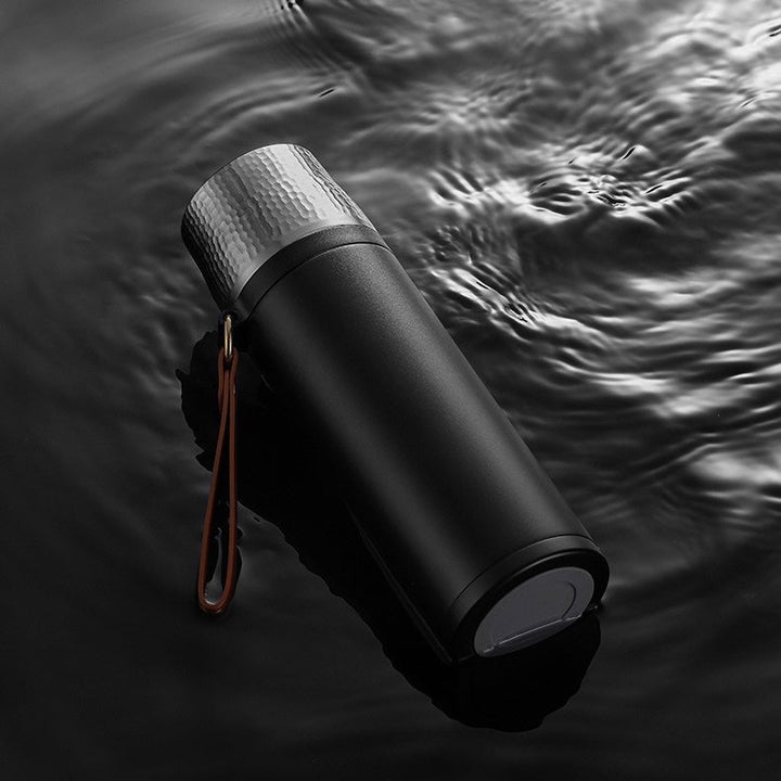 FREE GIFT | Ceramic Double - Wall Tea Tumbler Infuser With Built - In Strainer - Tea and Whisk