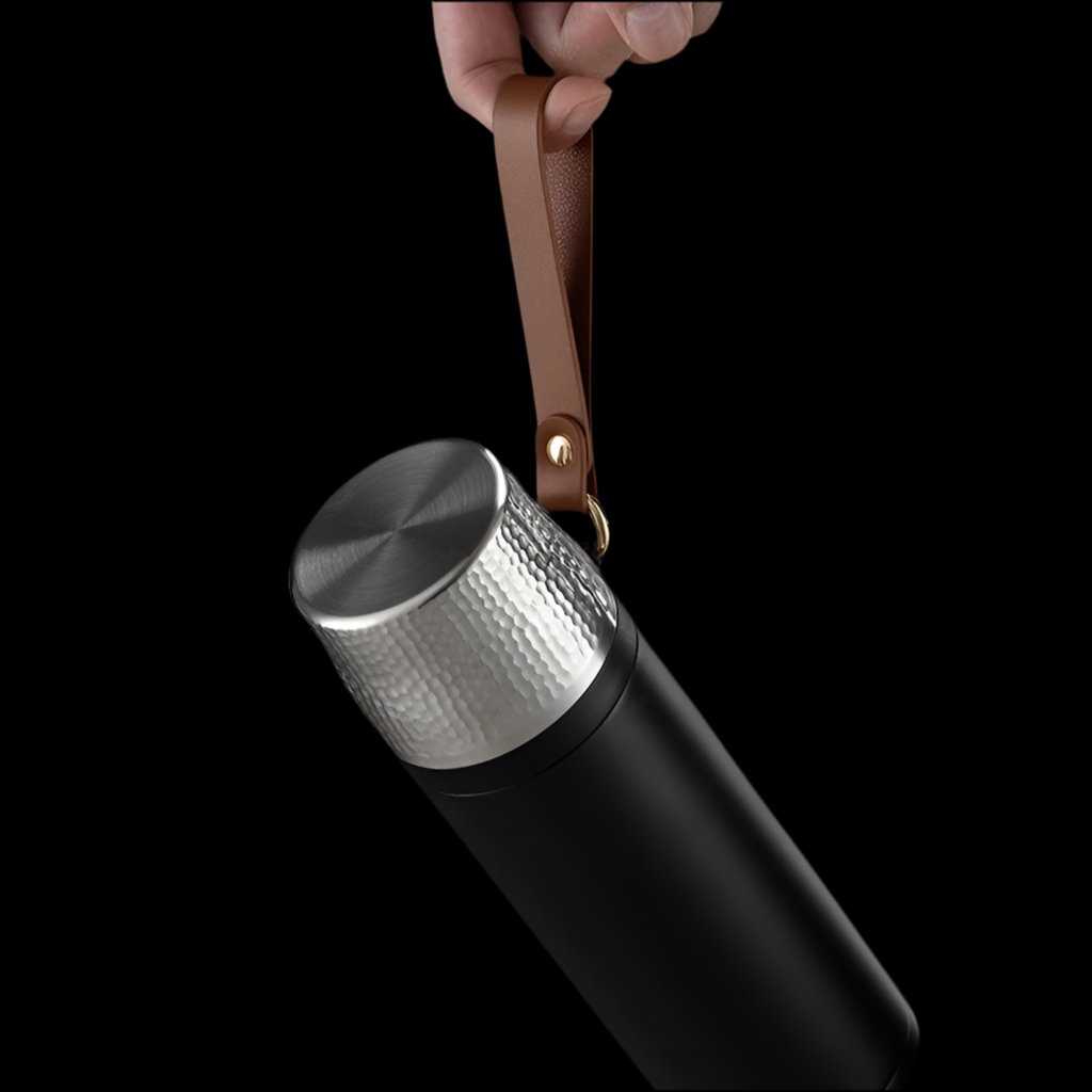 FREE GIFT | Ceramic Double - Wall Tea Tumbler Infuser With Built - In Strainer - Tea and Whisk